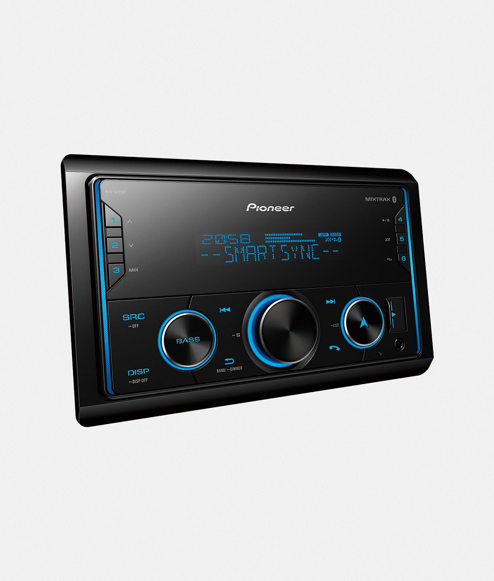 Stereo Pioneer Bluetooth Mvh 325 Simple Din Musica Waze App
